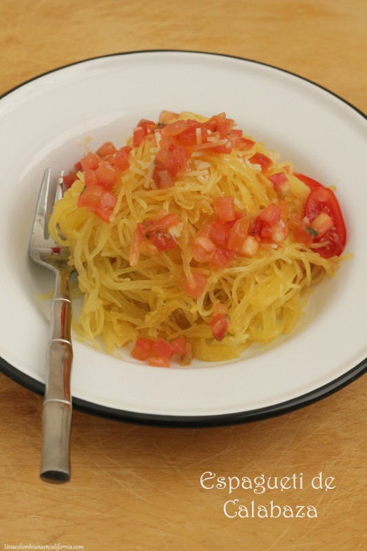 Espagueti de calabaza: Spaghetti Squash - unacolombianaencalifornia