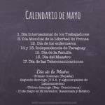 Celebraciones del mes de mayo