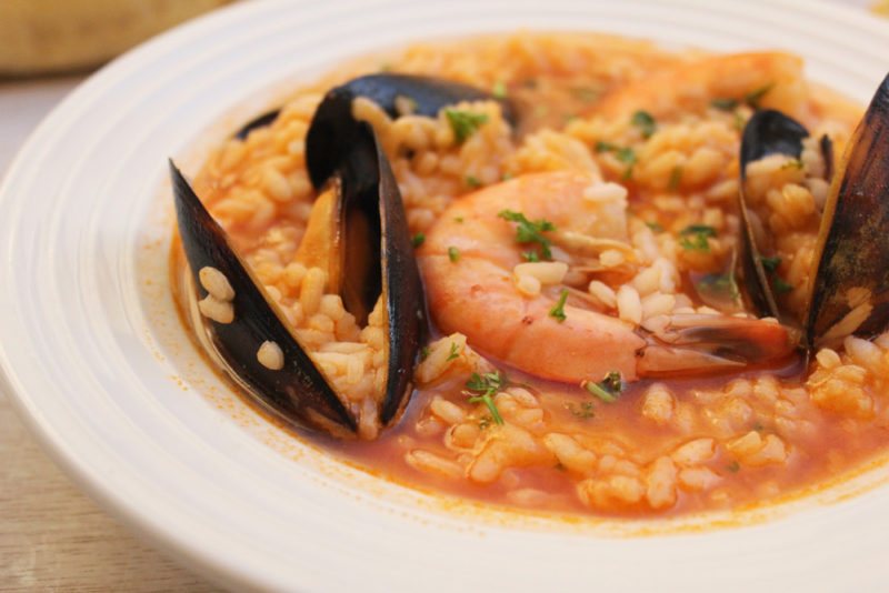 arroz caldoso con mariscos #40DaysOfFlavor